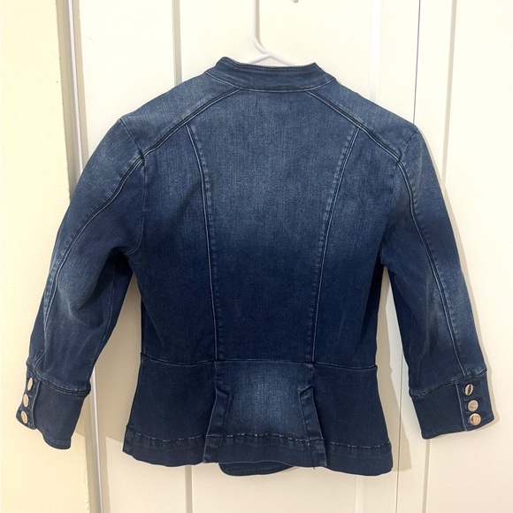 Bebe Dark Blue Jacket with Gold Accents - Picture 2 of 2